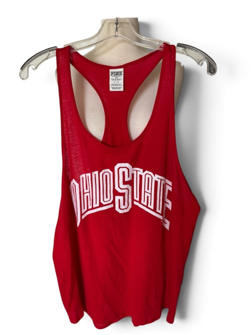 Victoria's Secret PINK Ohio State Red Tank Top, Large